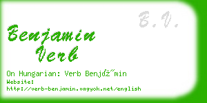 benjamin verb business card